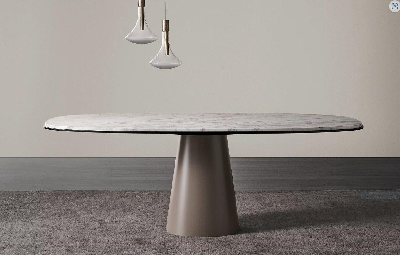 Porselen  Mermer Tablalı  Yemek Masası Özel Tasarım Masa