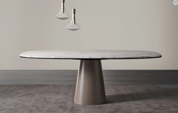 Porselen  Mermer Tablalı  Yemek Masası Özel Tasarım Masa