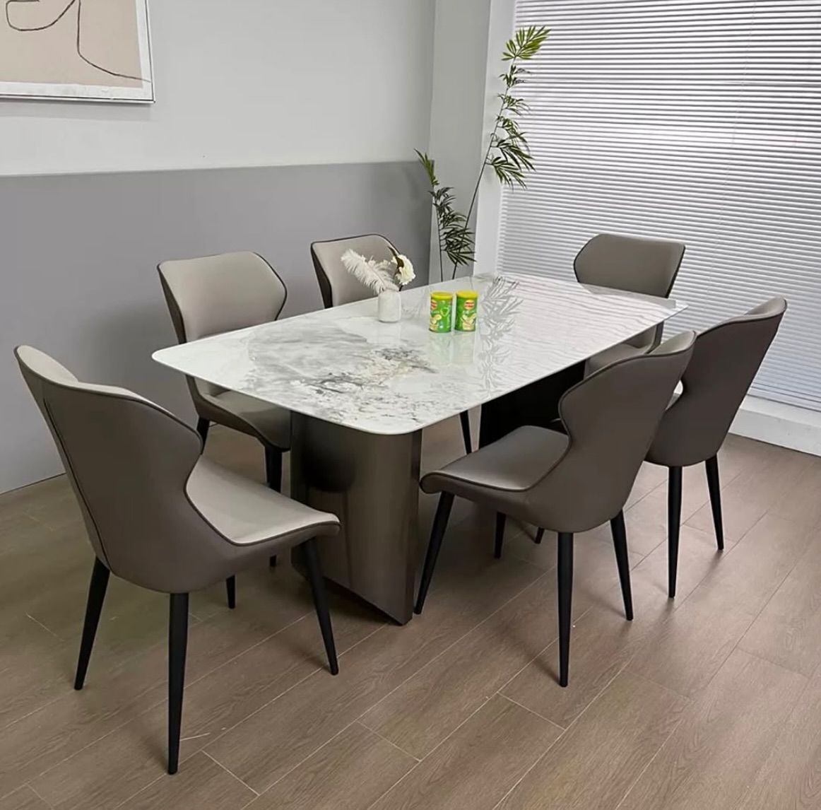 Porselen  Mermer Tablalı Yemek Masası Özel Tasarım Masa