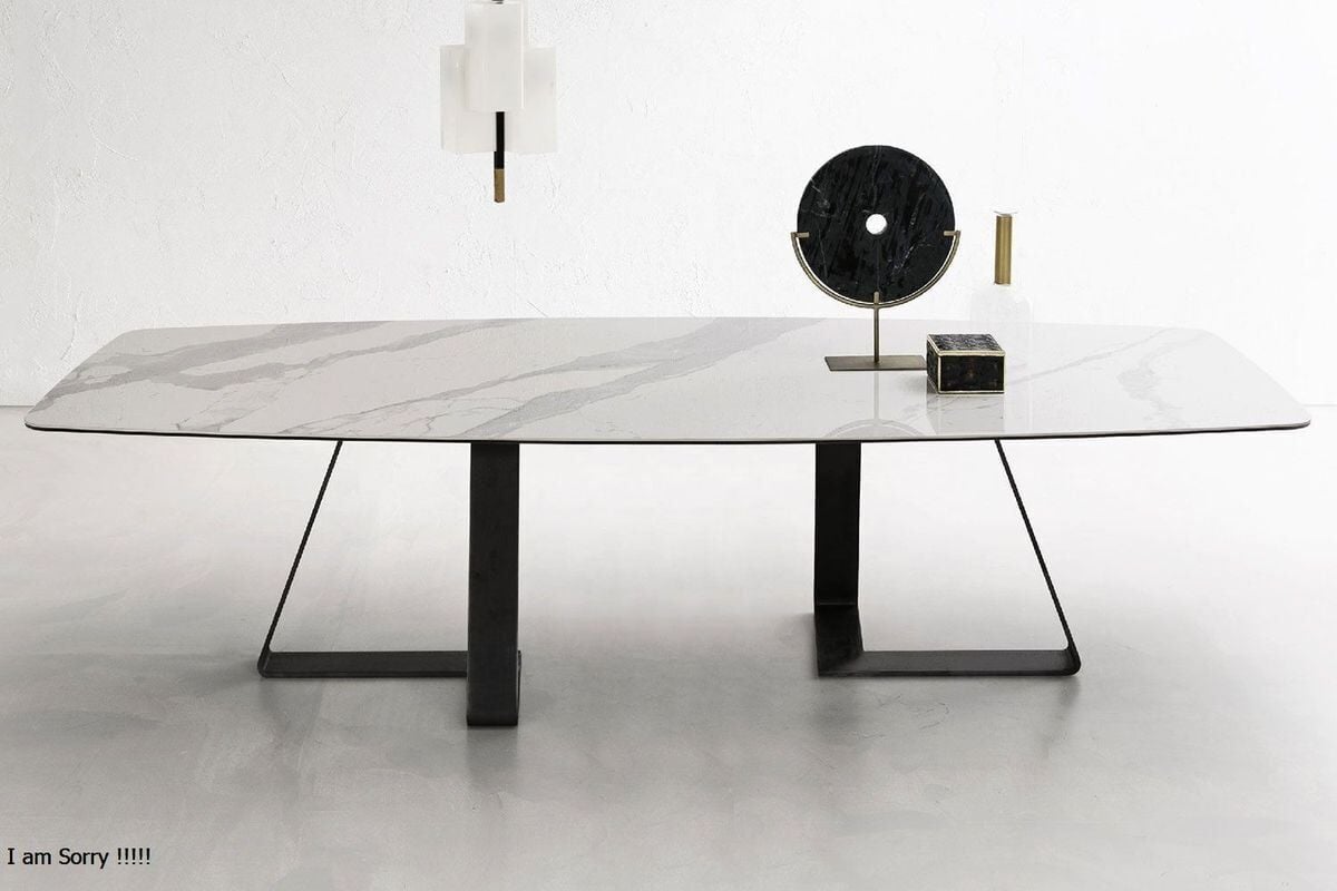 Porselen  Mermer Tablalı Yemek Masası Özel Tasarım Masa