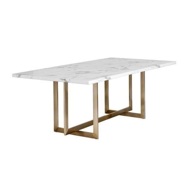 Porselen  Mermer Tablalı Yemek Masası Özel Tasarım Masa