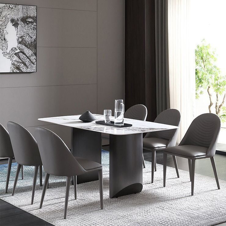 Porselen  Mermer Tablalı Yemek Masası Özel Tasarım Masa