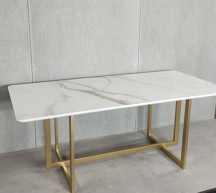 Porselen  Mermer Tablalı Yemek Masası Özel Tasarım Masa