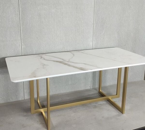 Porselen  Mermer Tablalı Yemek Masası Özel Tasarım Masa