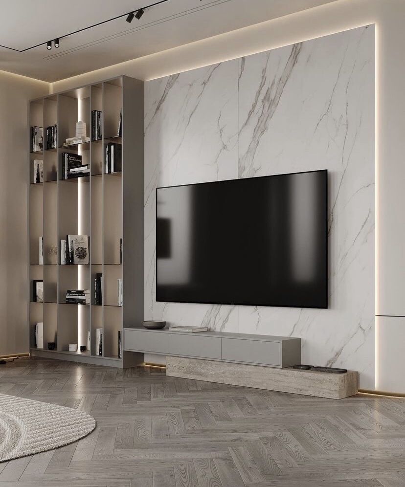 Porselen Mermer Tv Ünitesi