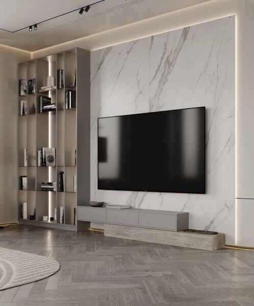 Porselen Mermer Tv Ünitesi