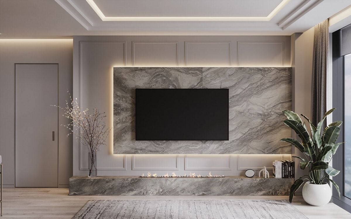 Porselen Mermer Tv Ünitesi