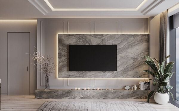 Porselen Mermer Tv Ünitesi