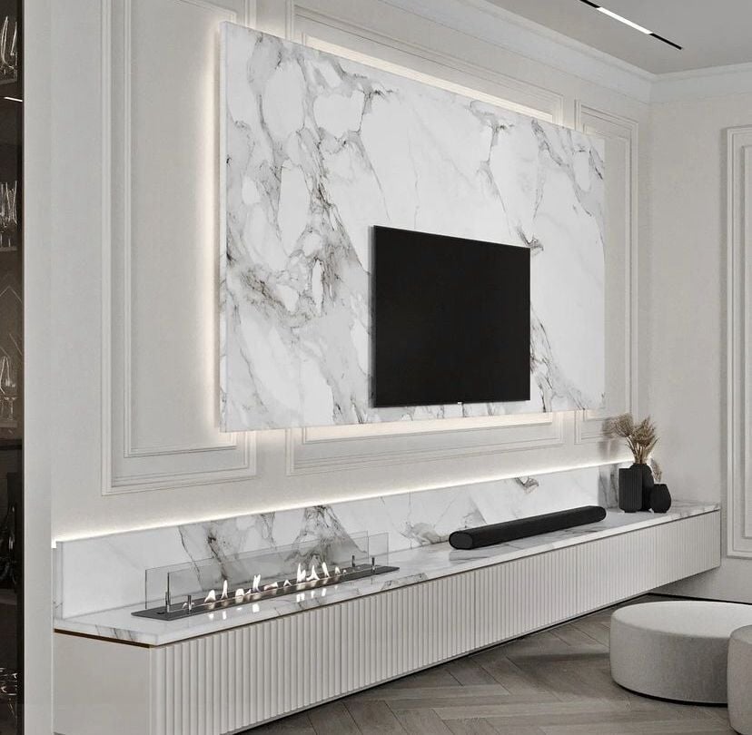 Porselen Mermer Tv Ünitesi